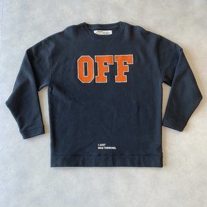 Off-White "OFF" Logo Print Oversized Sweatshirt Black (size S, fits L)